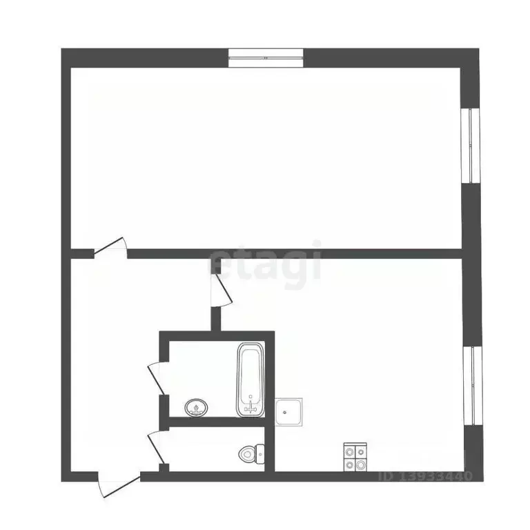 1-к кв. Тюменская область, Тюмень ул. Парфенова, 22 (30.0 м) - Фото 0