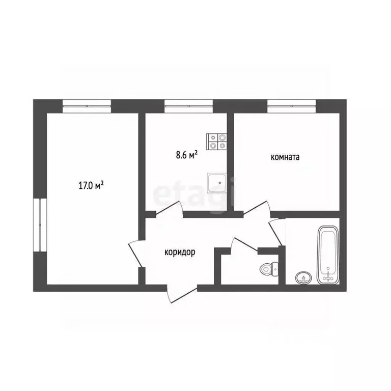 2-к кв. Камчатский край, Петропавловск-Камчатский ул. Академика ... - Фото 1