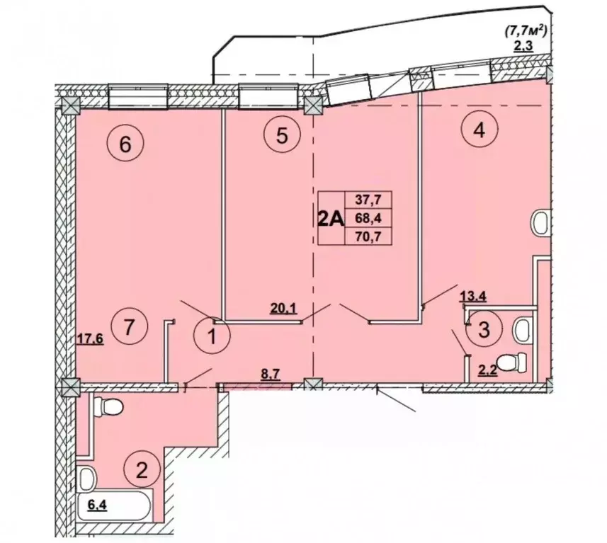 2-к кв. Хакасия, Абакан ул. Кирова, 185к1 (70.4 м) - Фото 1