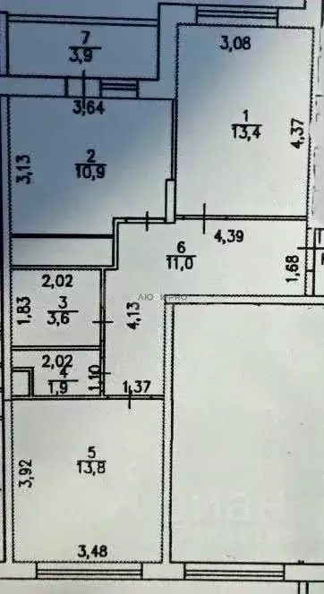 2-к кв. Тверская область, Тверь Псковская ул., 12к2 (58.5 м) - Фото 1
