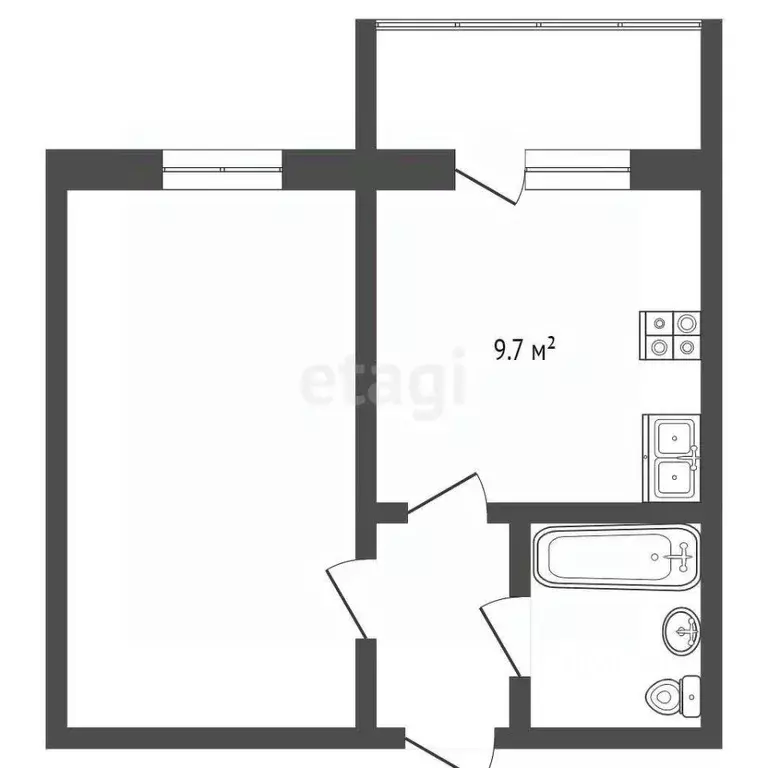 1-к кв. Орловская область, Орел ул. Кузнецова, 30к3 (36.5 м) - Фото 1