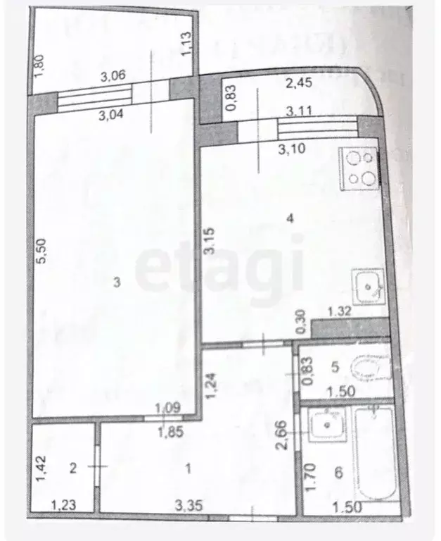 1-к кв. Белгородская область, Шебекино Парковая ул., 11 (38.2 м) - Фото 1