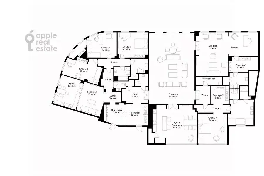 6-к кв. Москва Большой Левшинский пер., 11 (443.4 м) - Фото 2