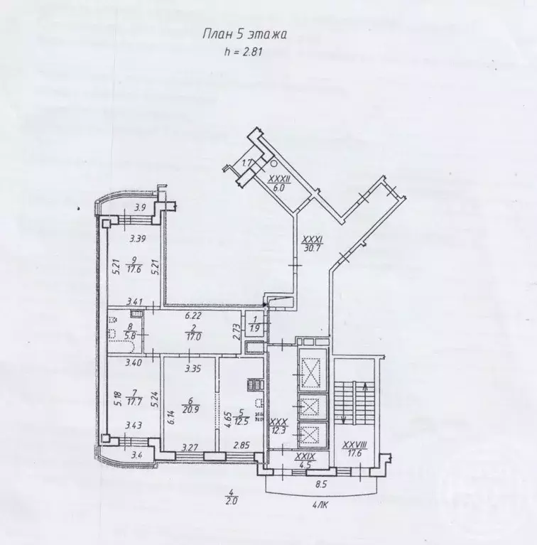 3-к кв. Санкт-Петербург просп. Луначарского, 11к1 (97.0 м) - Фото 2