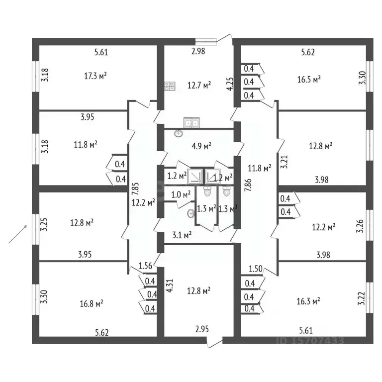 Комната Санкт-Петербург просп. Солидарности, 29К1 (12.8 м) - Фото 2