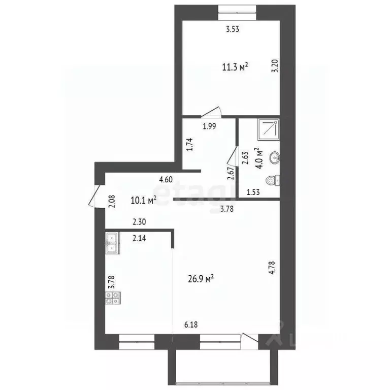 2-к кв. Костромская область, Буй ул. Октябрьской Революции, 64/2 (52.3 ... - Фото 0