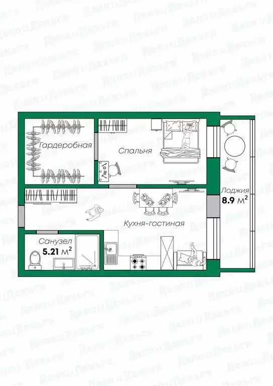 2-комнатная квартира: Киров, Первомайский район, Успенская улица, 5 ... - Фото 1