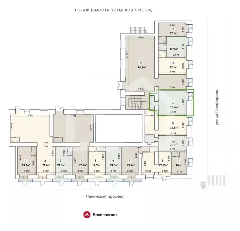 Торговая площадь в Москва Ленинский просп., 79 (31 м) - Фото 1