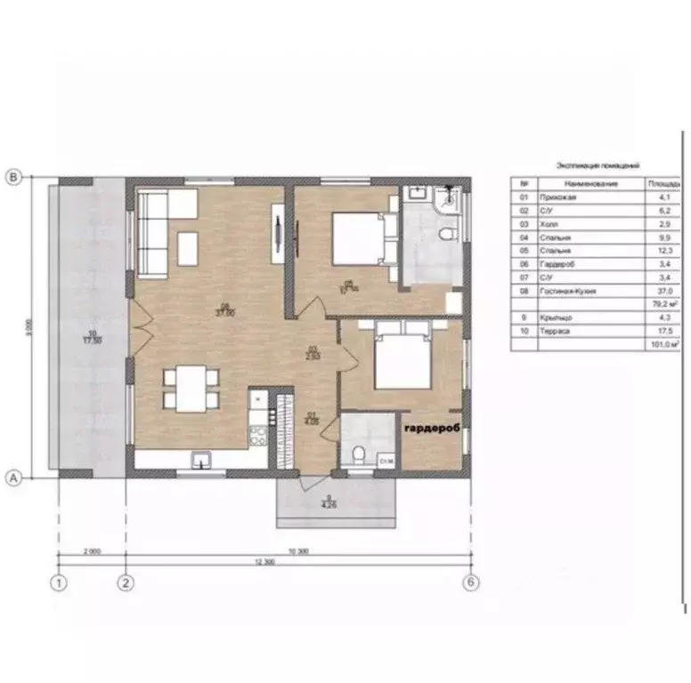 Дом в Калининградская область, Зеленоградск пос. Клинцовка,  (101 м) - Фото 2