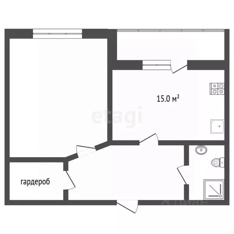 1-к кв. Краснодарский край, Анапа ул. Ленина, 173к4 (38.9 м) - Фото 1