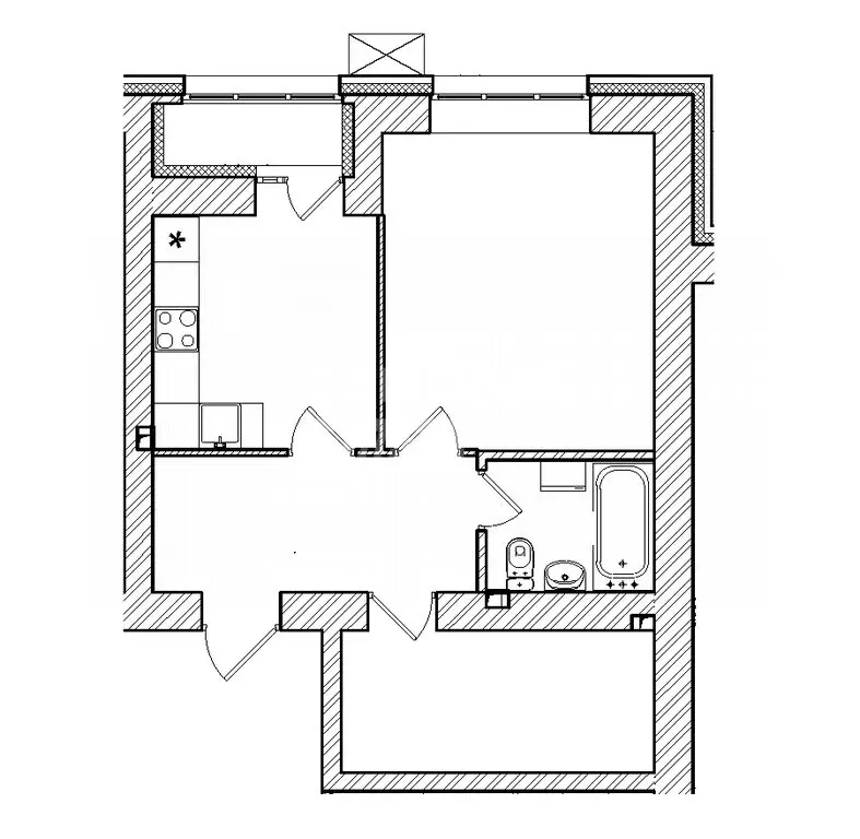 1-комнатная квартира: Казань, улица Михаила Миля, 3 (40.9 м) - Фото 1