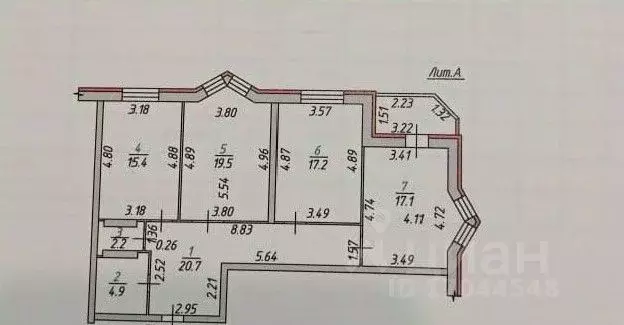 3-к кв. Орловская область, Орел ул. Максима Горького, 100 (97.0 м) - Фото 1