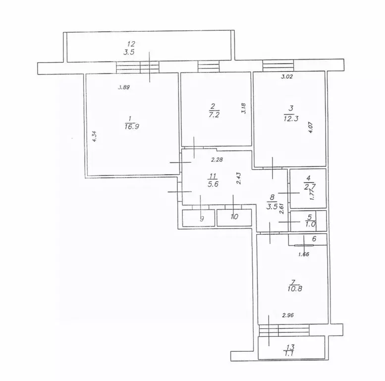 3-к кв. Татарстан, Казань ул. Марселя Салимжанова, 12 (62.9 м) - Фото 1