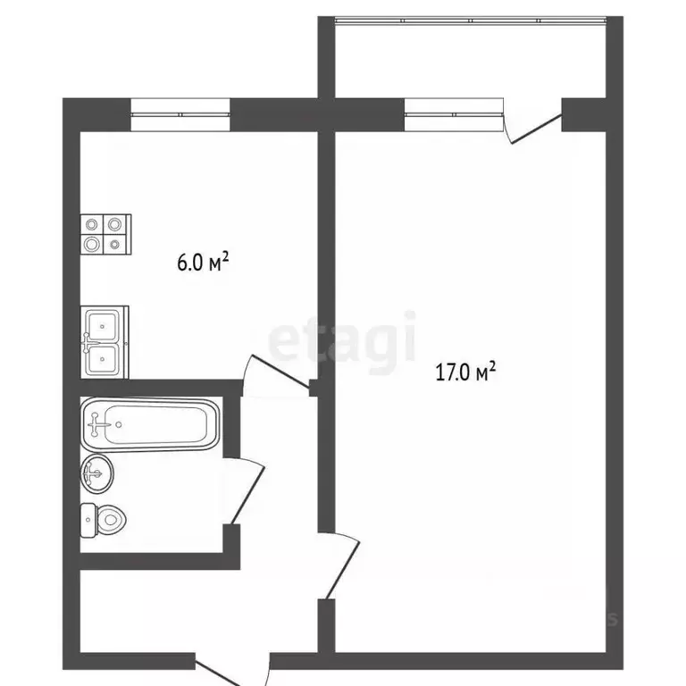 1-к кв. Самарская область, Самара Ташкентская ул., 123 (29.9 м) - Фото 2
