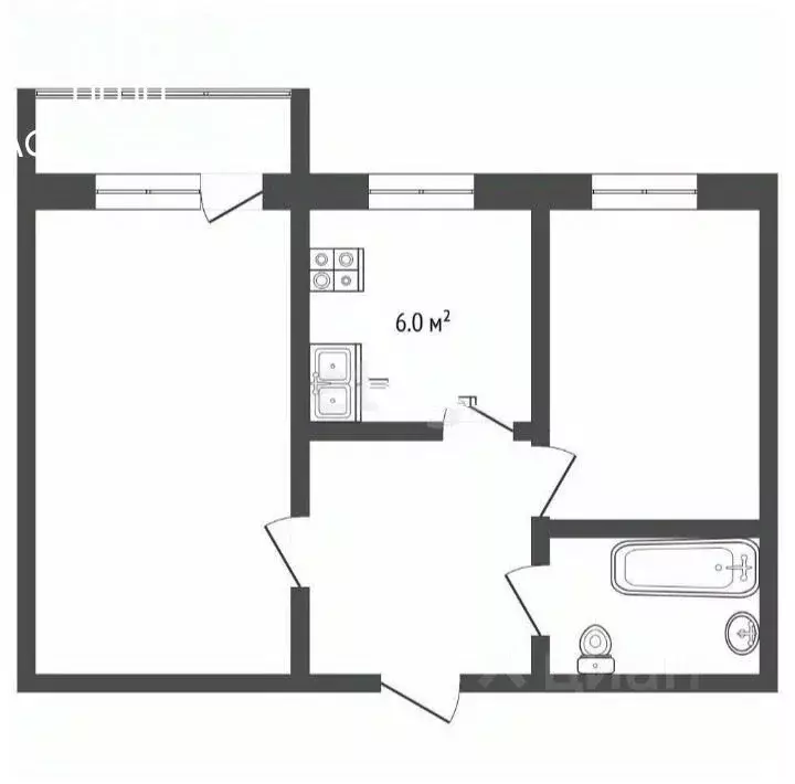 2-к кв. Ставропольский край, Пятигорск Московская ул., 92К1 (45.0 м) - Фото 2