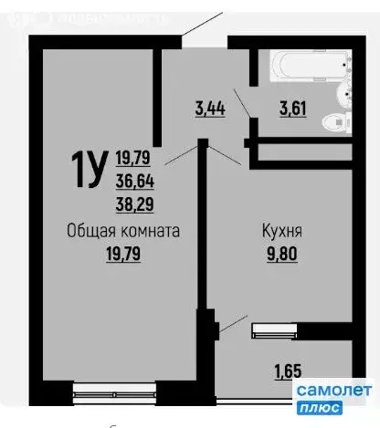 1-комнатная квартира: Краснодар, Прикубанский внутригородской округ, ... - Фото 0