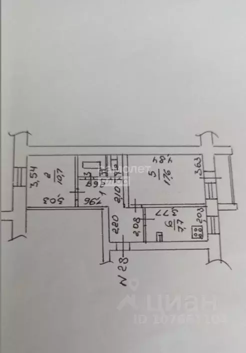 2-к кв. Липецкая область, Липецк Дачный мкр, ул. Центральная, 19 (50.7 ... - Фото 1