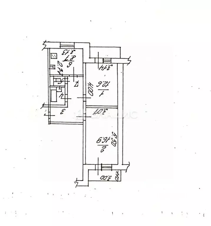 2-к кв. Белгородская область, Белгород ул. Губкина, 42в (50.9 м) - Фото 2