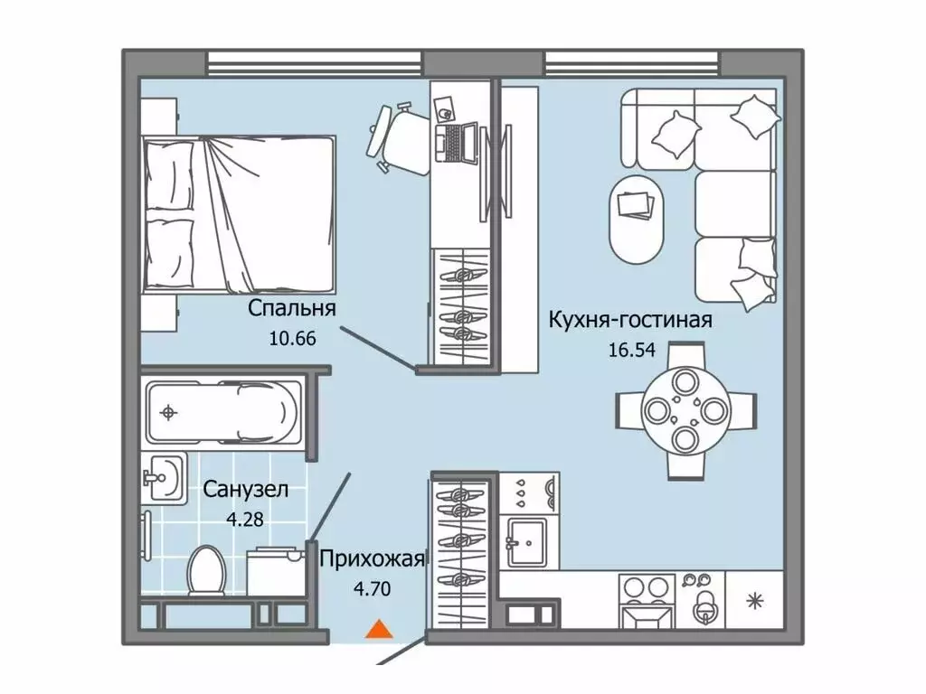 1-комнатная квартира: Ульяновск, жилой комплекс Город Новаторов, 2 (36 ... - Фото 0