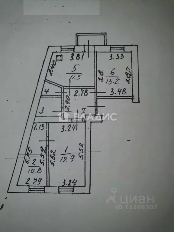 3-к кв. Белгородская область, Белгород ул. Щорса, 39а (66.9 м) - Фото 2