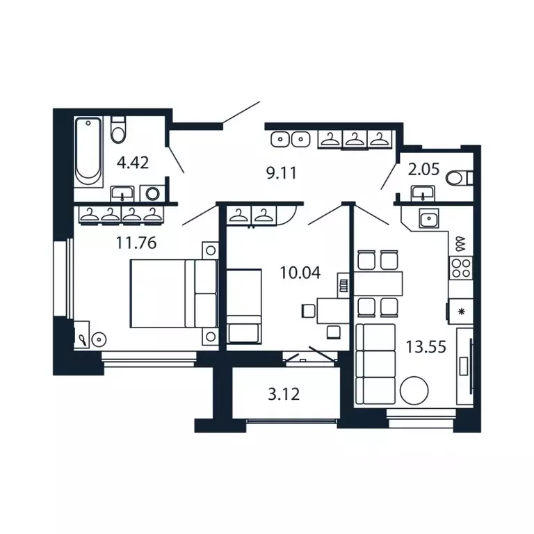 2-к кв. Ленинградская область, Ломоносовский район, Аннинское ... - Фото 1