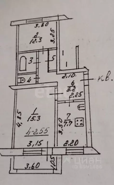 2-к кв. Тульская область, Богородицк Западный мкр, 14 (50.0 м) - Фото 2