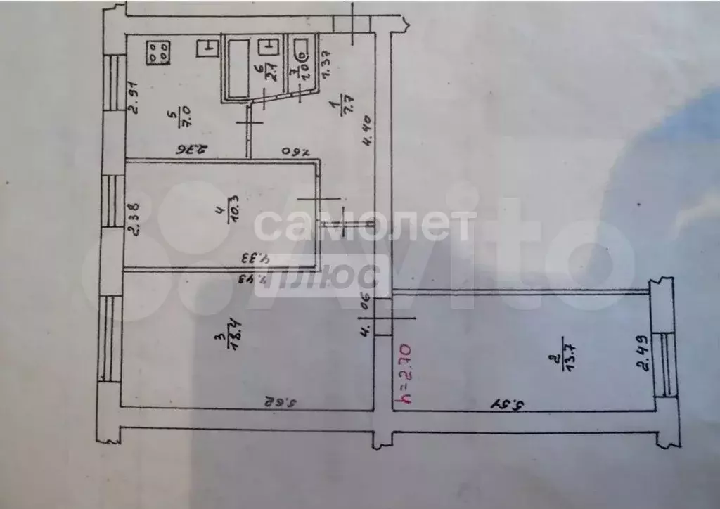 3-к. квартира, 58,5 м, 2/9 эт. - Фото 0