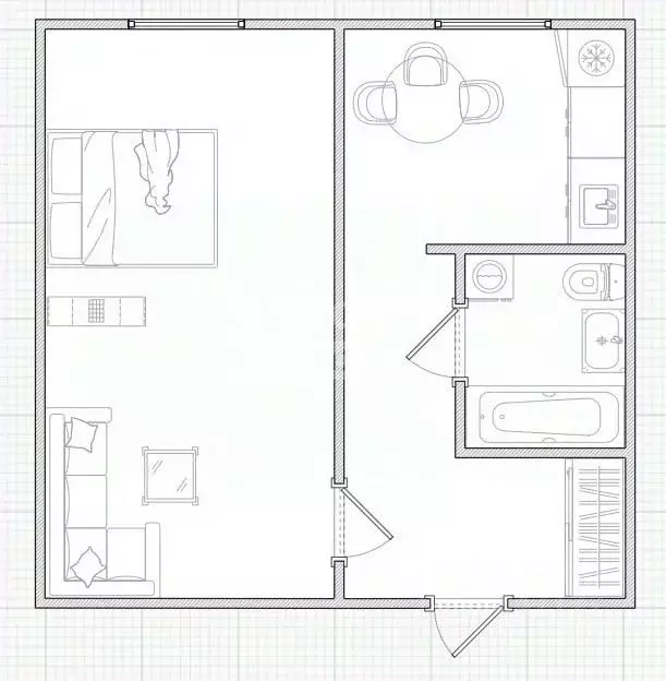1-к кв. Пензенская область, Пенза просп. Строителей, 66 (35.2 м) - Фото 2