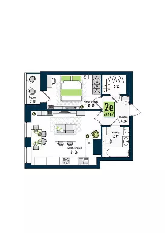 2-комнатная квартира: Киров, Первомайский район, Никитская улица, 229 ... - Фото 1