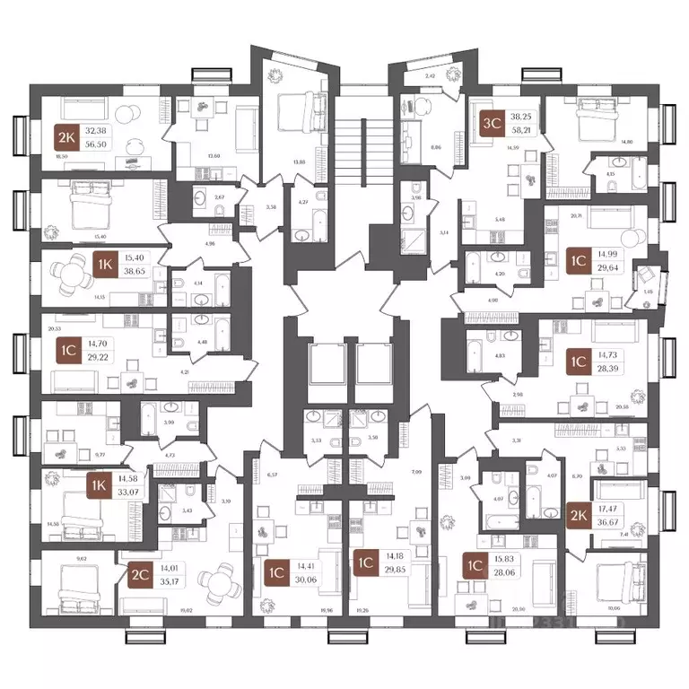 Студия Башкортостан, Уфа Глумилино жилрайон, Холмогоры жилой комплекс ... - Фото 1