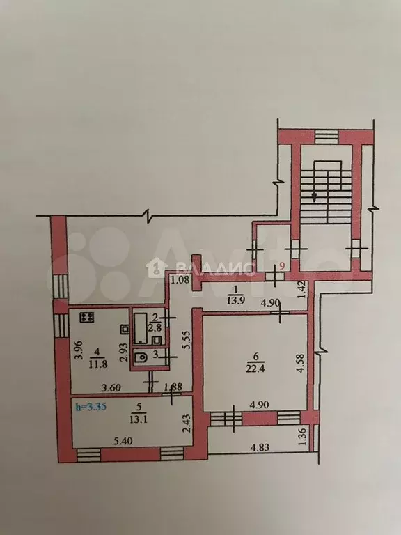 2-к. квартира, 65,3 м, 2/2 эт. - Фото 0