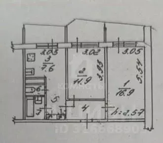 2-к кв. Воронежская область, Воронеж ул. Маршала Жукова, 7 (49.3 м) - Фото 2