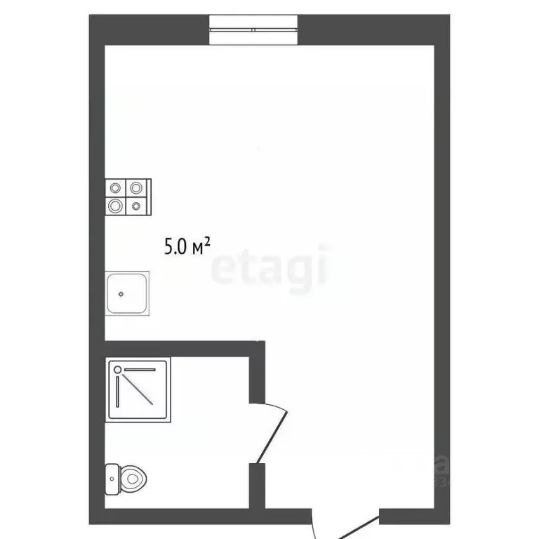 Студия Тюменская область, Тюмень проезд Геологоразведчиков, 6 (18.5 м) - Фото 2