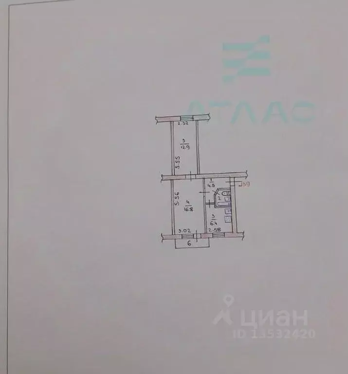 2-к кв. Крым, Симферополь ул. Киевская, 94 (44.1 м) - Фото 2