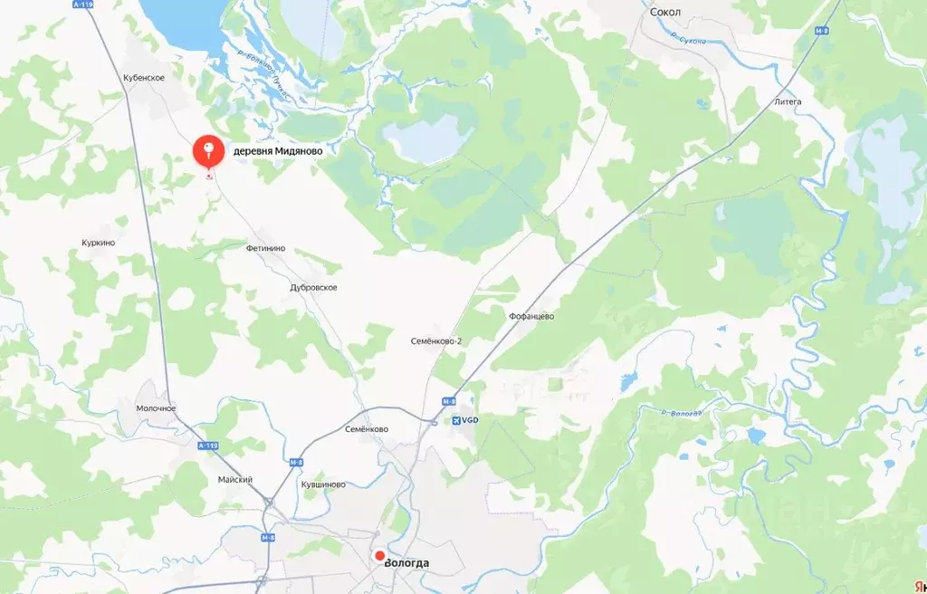 Участок в Вологодская область, д. Мидяново  (12.0 сот.) - Фото 1