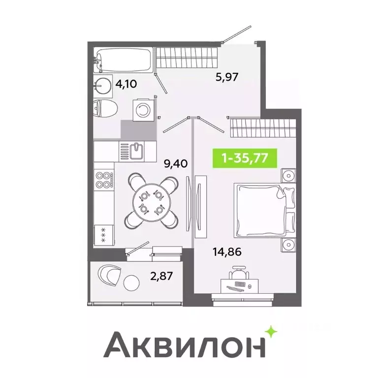 1-к кв. Ленинградская область, Всеволожский район, Заневское городское ... - Фото 0