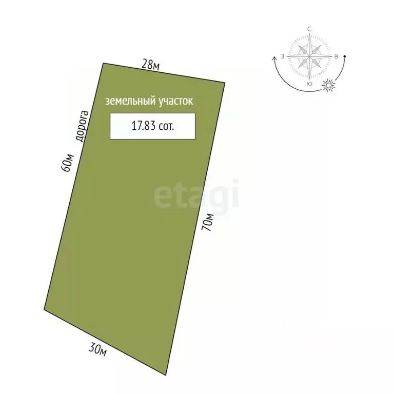 Участок в Тюменская область, Тюмень  (17.83 сот.) - Фото 1