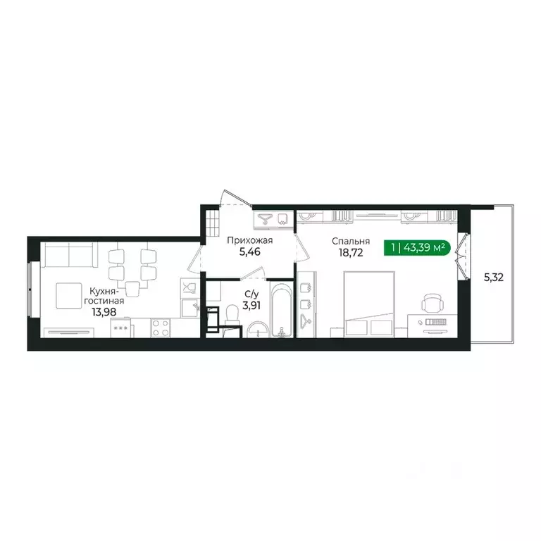 1-к кв. Ленинградская область, Сертолово Всеволожский район, ... - Фото 1