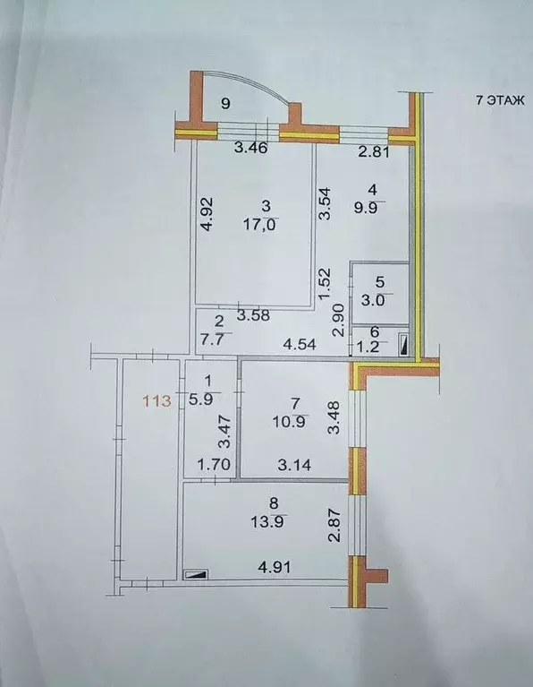 Квартира, 3 комнаты, 69 м - Фото 0