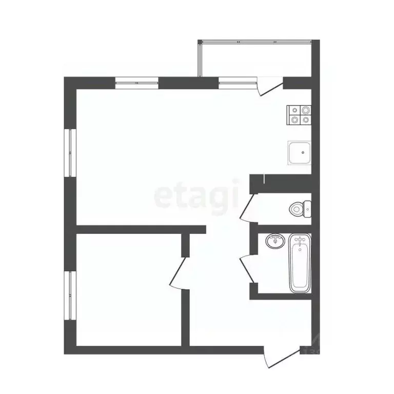 2-к кв. Тюменская область, Тюмень ул. Дмитрия Менделеева, 2 (52.0 м) - Фото 2