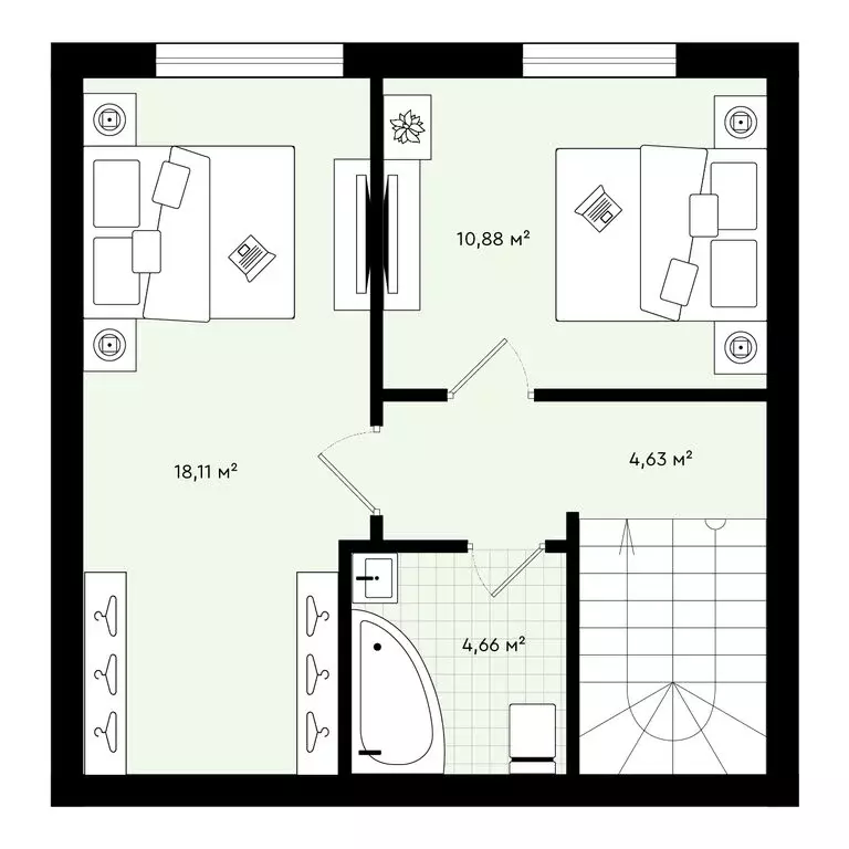 2-комнатная квартира: Тюмень, улица Алексея Рогожина, 33 (81.08 м) - Фото 1