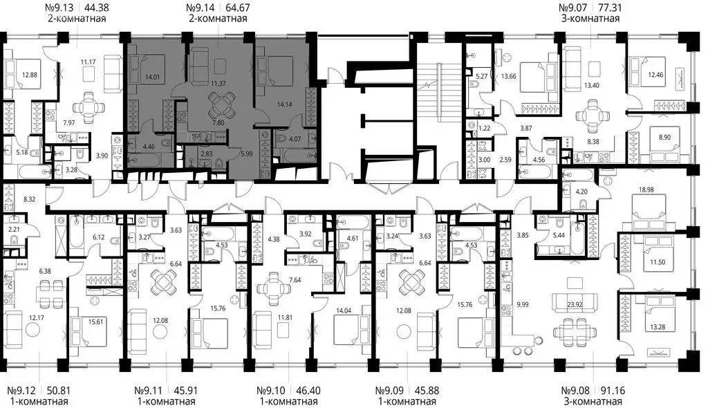 2-комнатная квартира: Москва, Волоколамское шоссе, 95/1к3 (64.67 м) - Фото 1