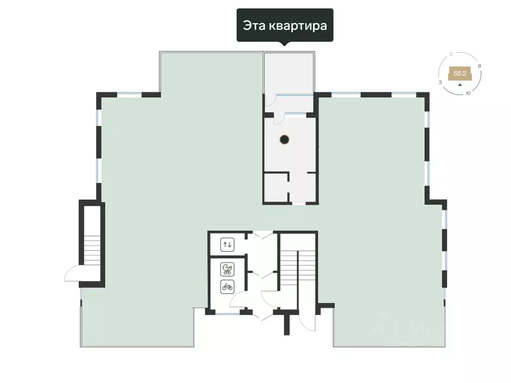 Студия Тюменская область, Тюмень ул. Игоря Комиссарова, 18 (25.19 м) - Фото 1