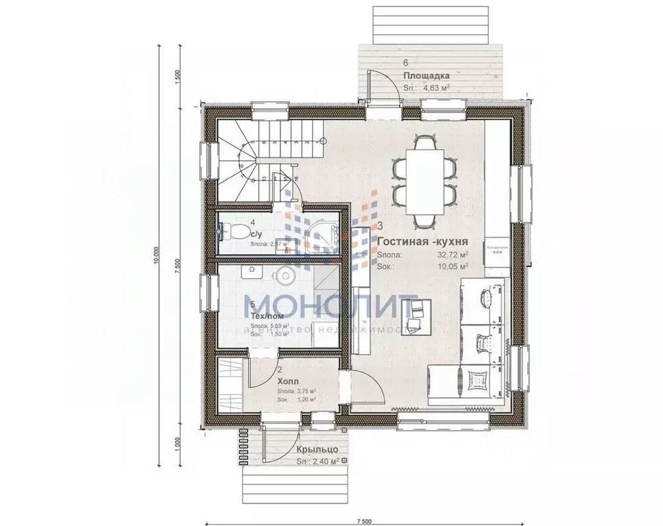 Дом в Москва № 79 кв-л,  (118 м) - Фото 2