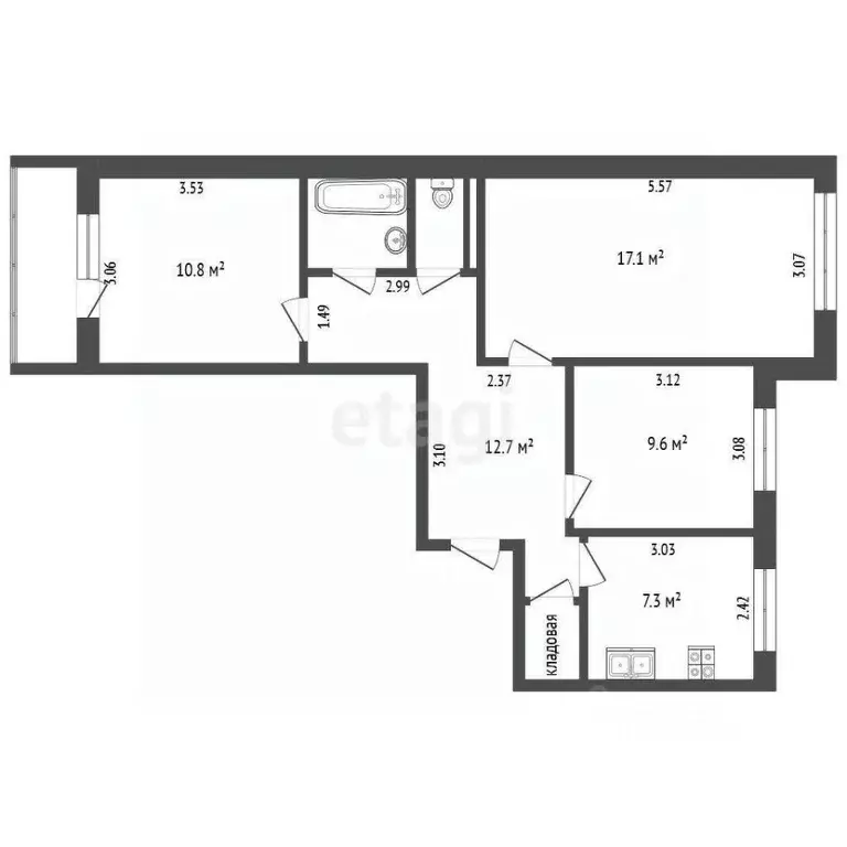 3-к кв. Московская область, Мытищи ул. 1-я Крестьянская, 33к2 (62.5 м) - Фото 0