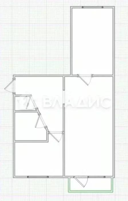 2-к кв. Пензенская область, Сердобск ул. Быкова, 10 (44.5 м) - Фото 2