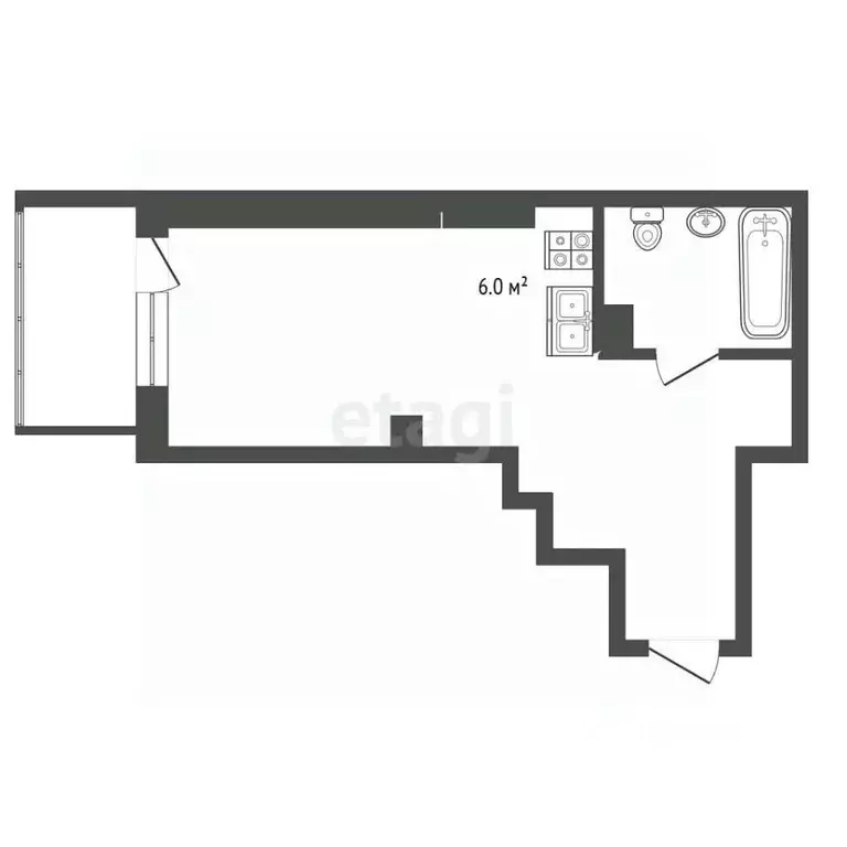 Студия Ростовская область, Ростов-на-Дону, Нахичевань ул. 23-я Линия, ... - Фото 2