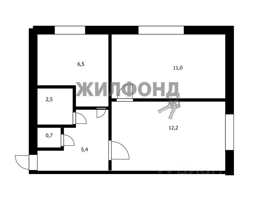 2-к кв. Новосибирская область, Коченевский район, Чик рп ул. Павлика ... - Фото 0