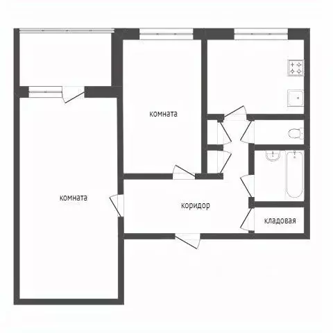 2-к кв. Красноярский край, Норильск Талнахская ул., 44 (44.7 м) - Фото 2