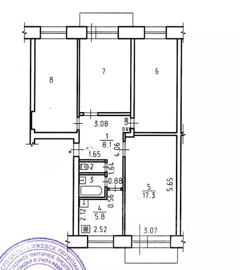 Комната Удмуртия, Ижевск ул. Имени Барышникова, 37 (17.3 м) - Фото 1